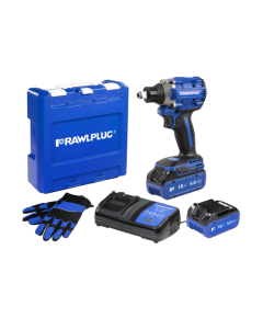 RAWLPLUG Zakrętarka udarowa 18V 315 Nm RawlWRENCH, 2 akumulatory 5.0Ah ładowarka 6,5 A walizka RAWLCASE R-PID18-315-XL2