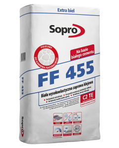 SOPRO Zaprawa klejowa elastyczna biała FF 455 25kg (455/25) Chemia budowlana