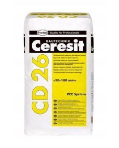 Ceresit CD 26 Zaprawa do napraw betonu drobnoziarnista od 30 do 100mm 25kg (1054296) Zaprawy