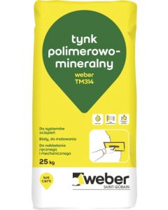 WEBER TM314 Tynk polimerowo-mineralny 25kg 42szt/pal. (14WTM314/25B20) Tynki i grunty elewacyjne