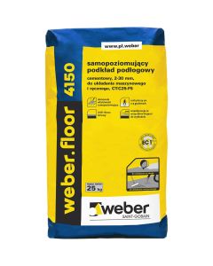 WEBER Floor 4150 Samopoziomujący podkład podłogowy, 2-30 mm, cementowy 25kg 42 szt/pal. (14FL4150/25)