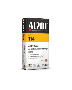 Alpol AZ-114 Zaprawa do gazobetonu Szara kl. M5 25kg 48szt./pal. (P-AL-ZC-114-25WO) Chemia budowlana