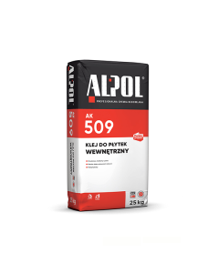 Alpol AK-509 Klej do glazury wewnętrzny 25kg 48szt./pal. (P-AL-KP-509-25WO) Produkty