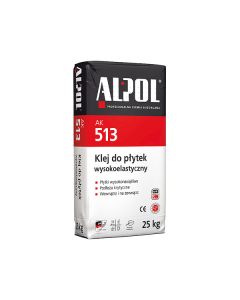 Alpol AK-513 Klej do płytek elastyczny 25kg 48szt./pal. (P-AL-KP-513-25WO) Produkty