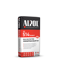 Alpol AK-514 Klej do muru elastyczny biały 25kg 48szt./pal. (P-AL-KP-514-25WO) Produkty