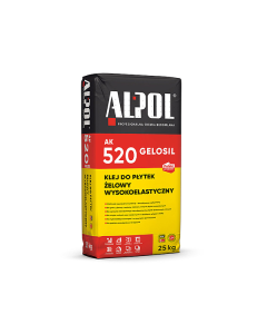 Alpol AK-520 Klej do płytek żelowy wysokoelastyczny GELOSIL 25kg 48szt./pal. (P-AL-KP-520-25WO)rn
