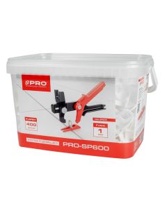 PRO System poziomujący PRO-SP600 1mm klipsy 400szt/op. wiadro 5L