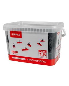 PRO System poziomujący PRO-SP600 1,5mm klipsy 400szt/op. wiadro5L
