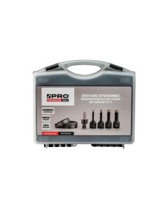 PRO Zestaw otwornic diamentowych do cięcia na sucho M14 6,8,10,12mm + wosk + adapter ( 3-01-10-WA-353 / PRO-WA353 )rnrn