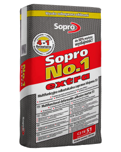 SOPRO Zaprawa klejowa wysoko elastyczna NO1 400 Extra 22,5 kg (400E/22,5)
