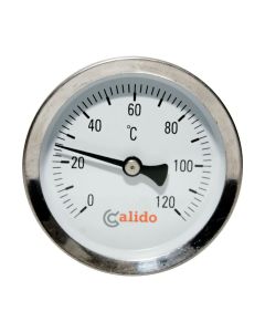 CALIDO Termometr bimetaliczny przylgowy 63mm 120*C Instalacja wodno-kanalizacyjna