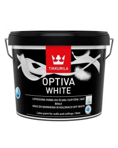 Tikkurila Optiva White, lateksowa farba do ścian i sufitów.9L/op. (C258910010) Farby i impregnaty