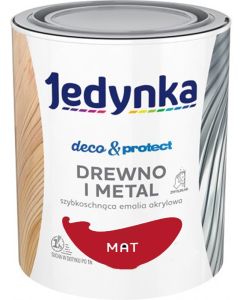 Jedynka Deco&Protect Drewno i Metal mat czerwony 0,7L/op. (710006346)