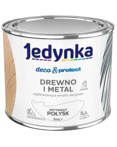 Jedynka Decou0026Protect Drewno i Metal satynowy połysk biały 0,2L/op. (710006355)