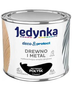 Jedynka Deco&Protect Drewno i Metal satynowy połysk czarny 0,2L/op. (710006358)