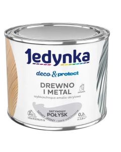 Jedynka Decou0026Protect Drewno i Metal satynowy połysk szary jasny 0,2L/op. (710006368)
