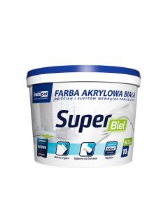 FRANSPOL Farba akrylowa wewnętrzna Super Biel 10L 44szt/pal Farby i impregnaty