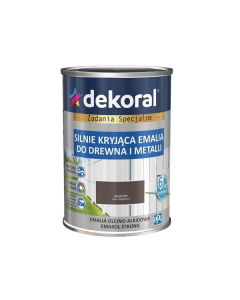 DEKORAL EMAKOL Strong Emalia do drewna i metalu Brąz Połysk 0,9L(299004)