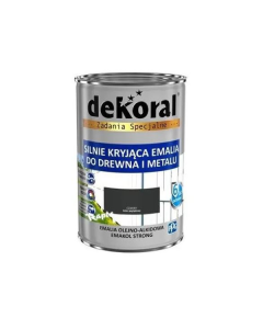 DEKORAL EMAKOL Strong Emalia do drewna i metalu Czarny Połysk 0,9L (299007)