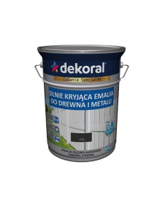 DEKORAL EMAKOL Strong Emalia do drewna i metalu Czarna Połysk 5L(299037)