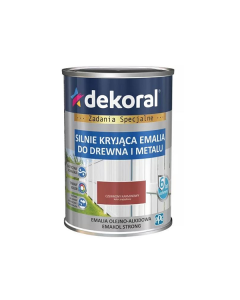 DEKORAL EMAKOL Strong Emalia do drewna i metalu Czerwona Karminowa Połysk 0,9L (299008)