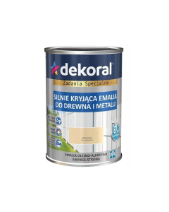 DEKORAL EMAKOL Strong Emalia do drewna i metalu Kremowy Jasny Połysk 0,9L (299012)