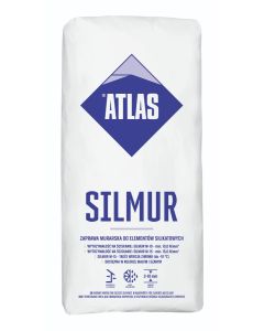 ATLAS SILMUR M-15 Zaprawa murarska cienkowarstwowa do elementów silikatowych kolor Biały 25kg 48szt/pal (SILMUR-M15B-25)