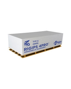 RIGIPS Płyta 4PRO typ A GKB 1200x2000x12,5 62szt/pal. 4 x fazowana (11620600) Sucha zabudowa