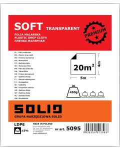 SOLID Folia malarska SOFT transparent (5095) Farby i impregnaty