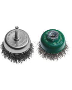 STALCO Szczotka doczołowa z drutu stalowego 80mm z trzpieniem fi 6 (S-34332)
