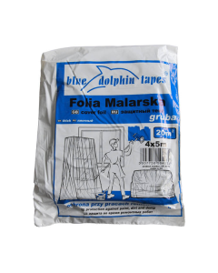 BLUE DOLPHIN TAPES Folia malarska GRUBA 4mx5m 15szt/op.(CF_FM_04932) Artykuły malarskie
