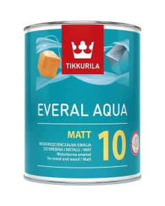 Tikkurila Farba Baza A Everal Aqua Matt 10 emalia akrylowa o wysokiej trwałości 0,9L/op. (C933905101) Farby i impregnaty
