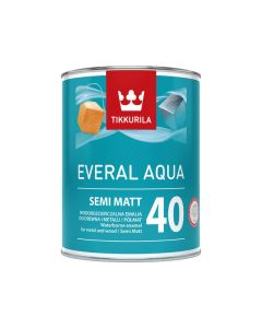 Tikkurila Farba Baza C Everal Aqua Semi Matt 40 emalia akrylowa do drewna i metalu 0,45L/op. (C943905302) Farby i impregnaty