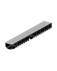ACO Easyline H90 kanał CZARNY z rusztem DESIGN PP-GF Manhattan kl. B125, dł. 100cm, wys. 9cm, szczelina 7mm