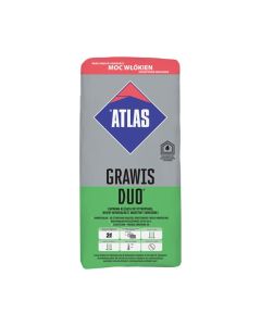 ATLAS GRAWIS DUO, uniewrsalny klej do ociepleń, szary - do przyklejania styropianu, wełny, zatapiania siatki, 25 kg 48 szt /pal