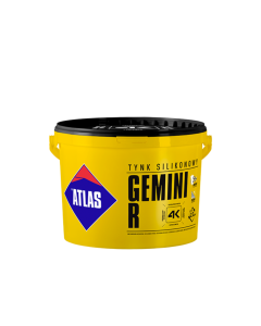 ATLAS Tynk silikonowy GEMINI R Baza Biała 25kg/op. 24szt/pal (BTSAH-GR-N15-125)