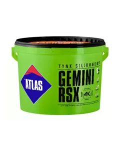 Baza biała ATLAS GEMINI RSX N15 SAH Tynk Silikonowy, cienkowarstwowy, baranek, 25 kg 24szt/pal