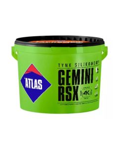 Baza szara ATLAS GEMINI RSX N15 SAH Tynk Silikonowy, cienkowarstwowy, baranek, 25 kg 24 szt/pal