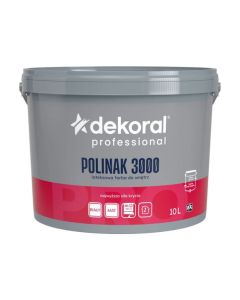 DEKORAL POLINIAK 3000 Farba akrylowo-lateksowa wewnętrzna Biały Mat 10L/op. (310839)