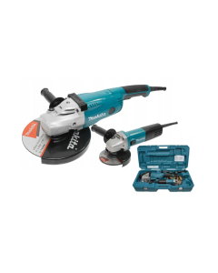 MAKITA Zestaw elektronarzędzi ( dwie szlifierki kątowe : 230mm 2200W , 125mm 840W ) 
