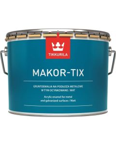 Tikkurila Makortix Grafitowy 10L/op. farba do metalu, aluminium i ocynku (1791798010) Farby i impregnaty