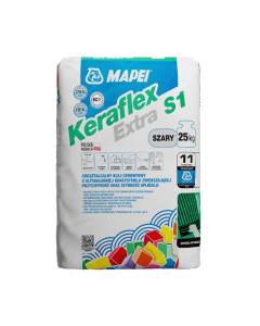 MAPEI Keraflex Extra S1 Zero Szary Zaprawa klejowa 25kg/op.
