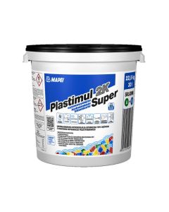 MAPEI Plastimul 2K Super - szybkoschnąca, bezrozpuszczalnikowa, dwuskładnikowa hydroizolacja bitumiczna typu ciężkiego o wysokiej elastyczności i niskim skurczu 22,9 kg/op.