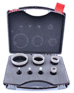 PRO Zestaw 7 szt. otwornic diamentowych do cięcia na sucho M14 6,8,10,20,35,50,68mm Pro-Wa351 (3-01-10-WA-351) Narzędzia