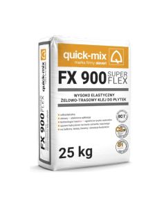 QUICK-MIX FX 900 SUPER FLEX Wysoko elastyczny żelowo-trasowy klej do płytek 25kg/op.48szt/pal. (45444)