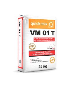QUICK-MIX VM 01 T Zaprawa z trasem do murowania klinkieru kolor stalowy 48szt/pal. (VM 01 T)