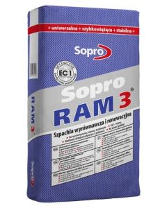SOPRO RAM 3 Szpachla wyrównawcza i renowacyjna 25kg/opak. (454/25)rn Produkty