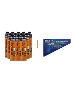 TYTAN PROFESSIONAL Zestaw 12 szt. Pianoklej 60 Sekund Uniwersalny Pistoletowy 750 ml + GRATIS  TYTAN Pistolet Caliber 30 Standard Max