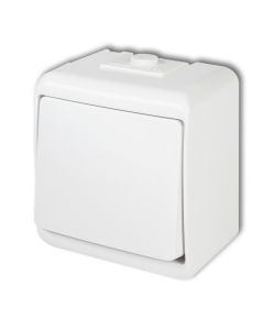 KARLIK Włącznik natynkowy biały pojedyńczy JUNIOR WHE-1