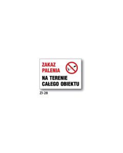BIS - ZNAK Zakaz palenia na terenie obiektu (ZI-28) BHP